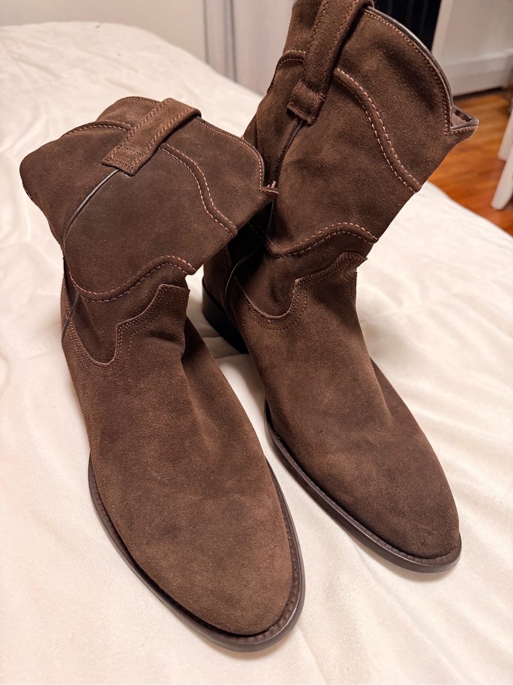 Men's Dingo Brown Suede Western Ankle Boots